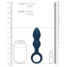  Loveline Plug TEARDROP BALTIC L 12 x 4cm Bleu